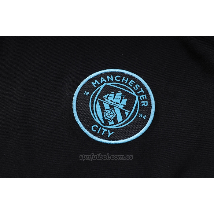Chandal del Manchester City Manga Corta 2022-2023 Negro - Pantalon Corto
